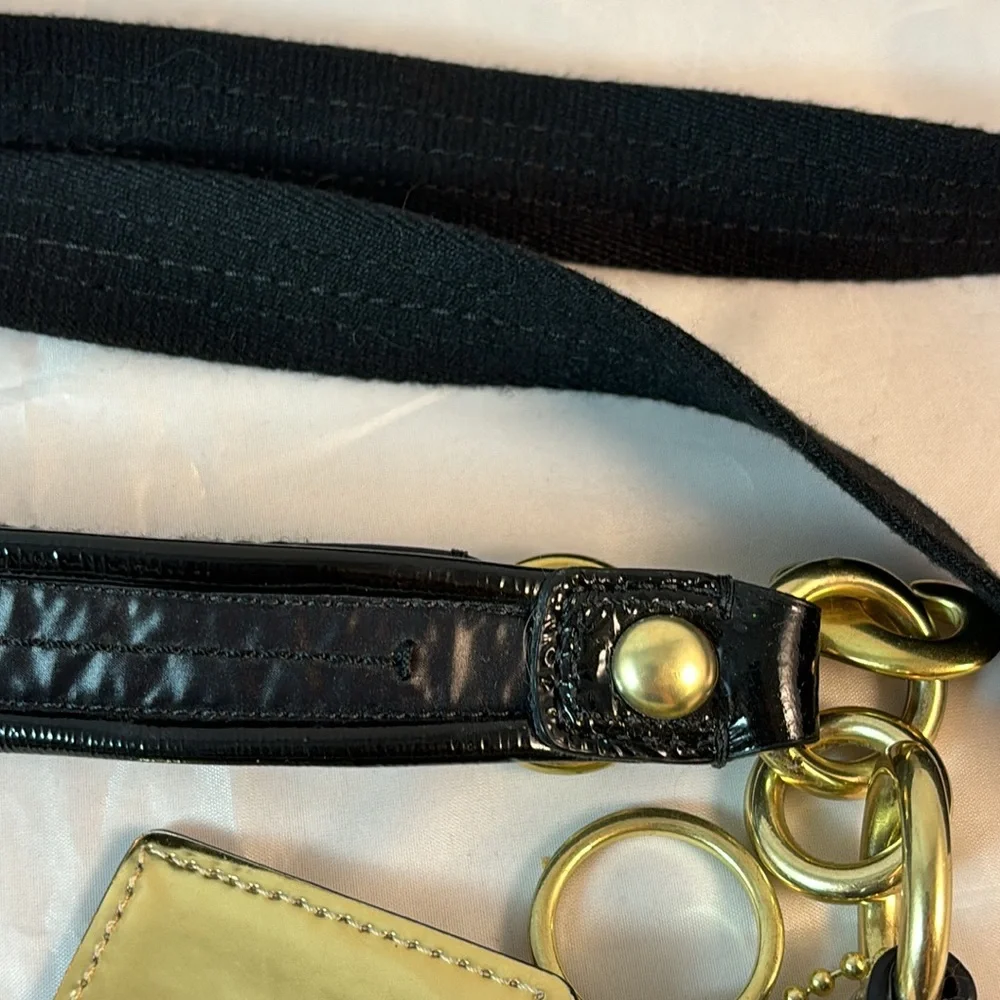 Coach Poppy Ski Bunny Black & White Quilted Nylon Crossbody Bag 15871 - Picture 15 of 16